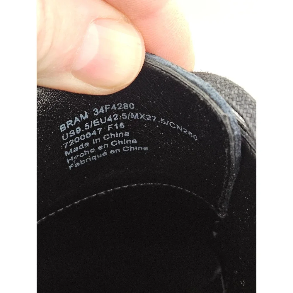 Calvin Klein Bram Black Diamond Textured Cap‎ Toe Oxford Dress Shoes 34F4280 9.5